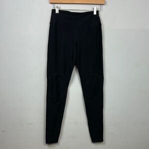 Year Of Ours Black Knee Patch High Waisted Leggings Sz S